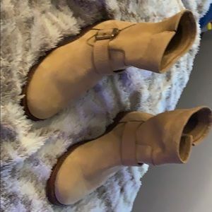 Frye Veronica strap leather boots